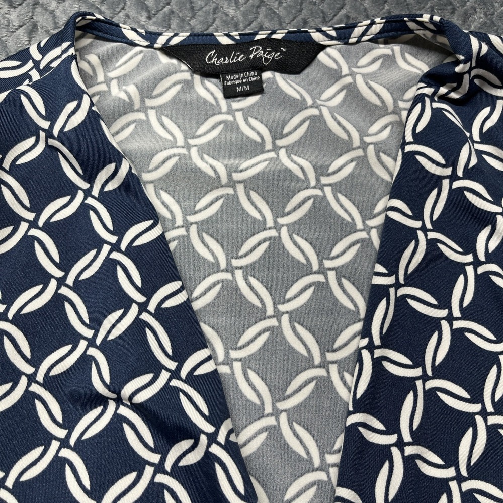 Charlie Paige Wrap Dress Size M Slimming‎ Travel Wrinkle Resistant - Picture 5 of 15